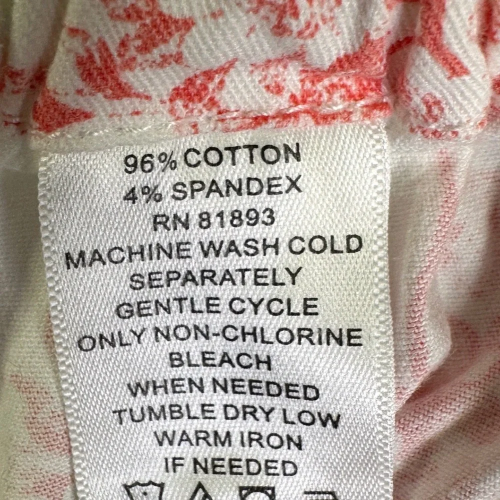 D &Co Vintage Style Wrap Skort Womens‎ S Toile Floral Cotton Blend Summer Picnic